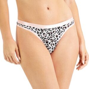 Jenni Women's Lace-Trim Thong,  Leopard Size M